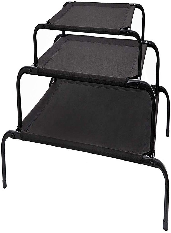PAWSOME Dog Bed Pet Cat Raised Sides Camping Cot Indoor Outdoor Waterproof Black Small (Small, Black) - Image 3